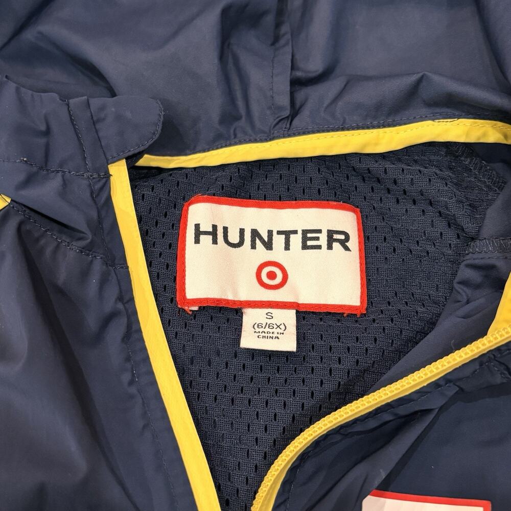 Hunter Kids Windbreaker Vest Yellow Trim Full Zip Size Small 6/6X - Picture 3 of 5